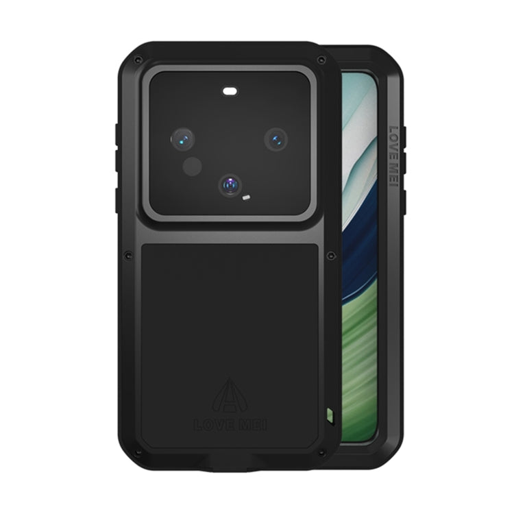 For Huawei Mate 60 LOVE MEI Metal Shockproof Life Waterproof Dustproof Phone Case(Black) - Huawei Cases by LOVE MEI | Online Shopping South Africa | PMC Jewellery