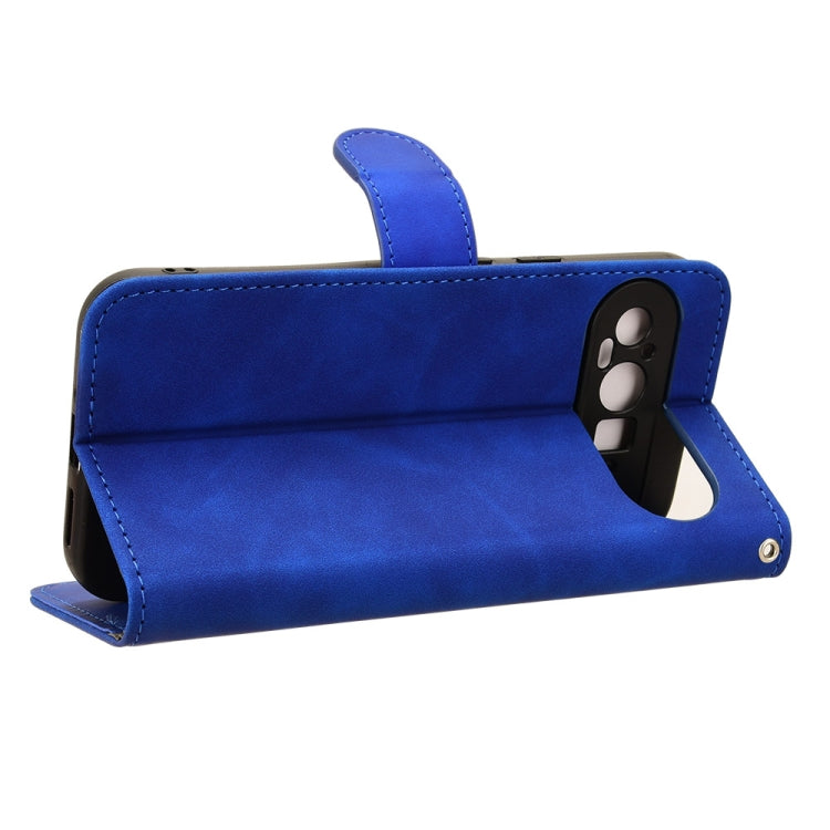 For Google Pixel 9 Pro Skin Feel Magnetic Flip Leather Phone Case(Blue) - Google Cases by PMC TechLife | Online Shopping South Africa | PMC TechLife | Buy Now Pay Later Mobicred