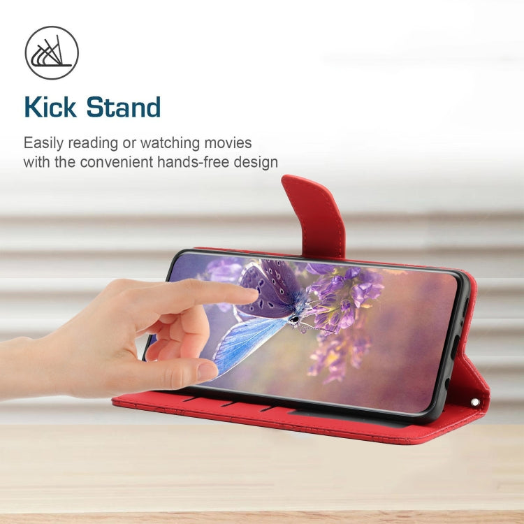 For Google Pixel 9 Skin Feel Butterfly Embossed Flip Leather Phone Case(Red) - Google Cases by PMC TechLife | Online Shopping South Africa | PMC TechLife | Buy Now Pay Later Mobicred