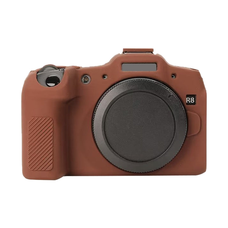 For Canon EOS R8 Soft Silicone Protective Case(Coffee) - Protective Case by PMC TechLife | Online Shopping South Africa | PMC TechLife | Buy Now Pay Later Mobicred
