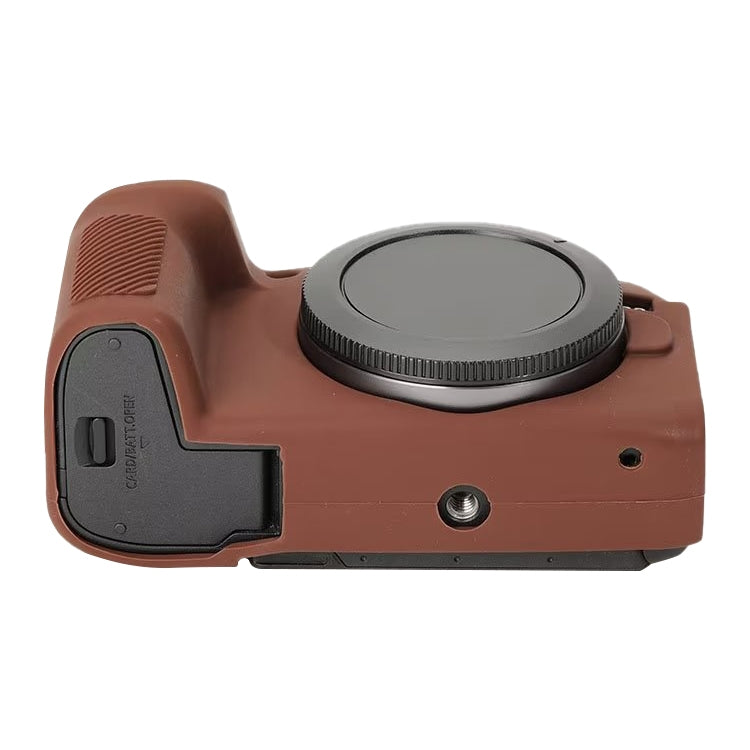 For Canon EOS R8 Soft Silicone Protective Case(Coffee) - Protective Case by PMC TechLife | Online Shopping South Africa | PMC TechLife | Buy Now Pay Later Mobicred
