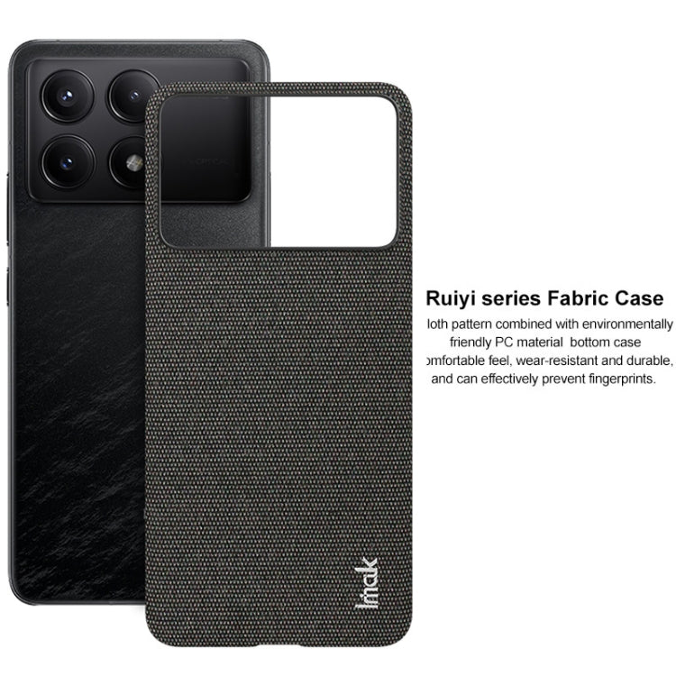 For Xiaomi Redmi K70 5G/K70 Pro 5G imak Ruiyi Series Cloth Texture PU + PC Phone Case(Dark Grey) - K70 Pro Cases by imak | Online Shopping South Africa | PMC Jewellery | Buy Now Pay Later Mobicred