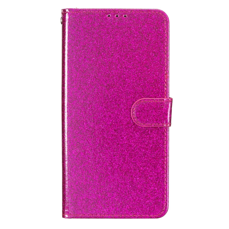 For Motorola Edge 2024 Glitter Powder Flip Leather Phone Case(Rose Red) - Motorola Cases by PMC Jewellery | Online Shopping South Africa | PMC Jewellery | Buy Now Pay Later Mobicred