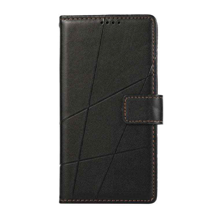 For Xiaomi Redmi Note 12 4G PU Genuine Leather Texture Embossed Line Phone Case(Black) - Xiaomi Cases by PMC TechLife | Online Shopping South Africa | PMC TechLife | Buy Now Pay Later Mobicred