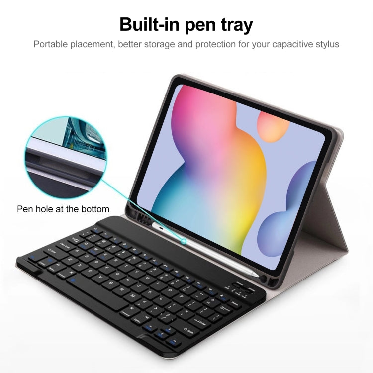 For Samsung Galaxy Tab A9+ Square Cap Bluetooth Keyboard Leather Case with Pen Slot(Dark Green) - Samsung Keyboard by PMC TechLife | Online Shopping South Africa | PMC TechLife