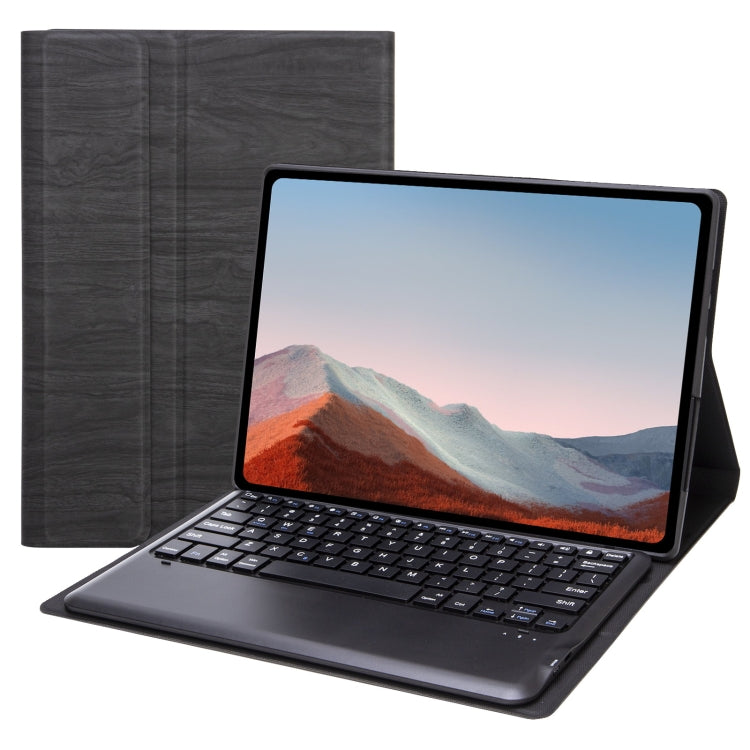For Microsoft Surface Pro 9 SF129 Tree Texture Bluetooth Keyboard Leather Tablet Case(Black) - Others Keyboard by PMC TechLife | Online Shopping South Africa | PMC TechLife