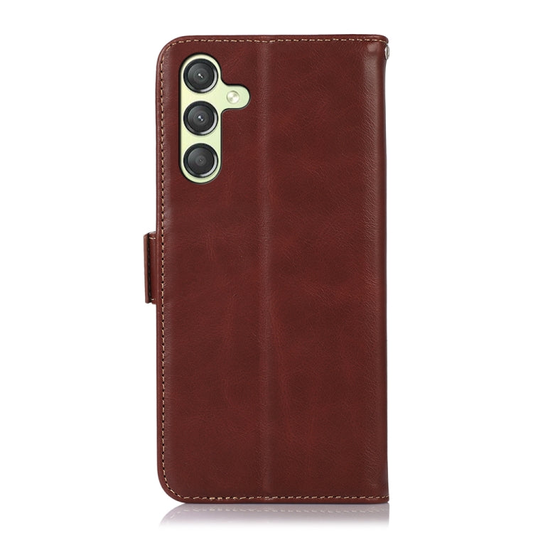 For Xiaomi 14 Magnetic Crazy Horse Texture Genuine Leather RFID Phone Case(Brown) - free shipping - PMC TechLife - Order now!