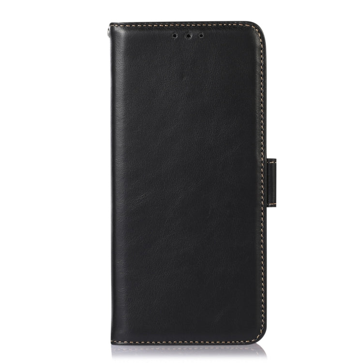 For Xiaomi Redmi A3 Magnetic Crazy Horse Texture Genuine Leather RFID Phone Case(Black) - Xiaomi Cases by PMC TechLife | Online Shopping South Africa | PMC TechLife | Buy Now Pay Later Mobicred