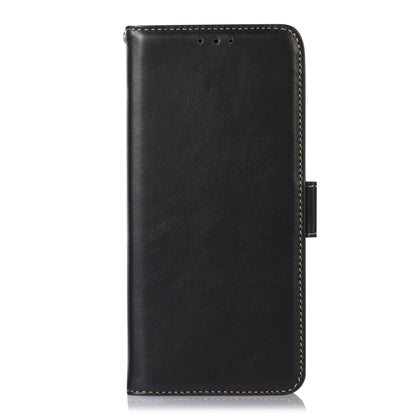 For Xiaomi Redmi A3 Magnetic Crazy Horse Texture Genuine Leather RFID Phone Case(Black) - Xiaomi Cases by PMC Jewellery | Online Shopping South Africa | PMC Jewellery | Buy Now Pay Later Mobicred