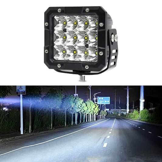 E15 35W / 4000LM / 6000K / DC 9-30V Car 5 inch Square Work Light(White Light) - Work Lights by PMC Jewellery | Online Shopping South Africa | PMC Jewellery | Buy Now Pay Later Mobicred