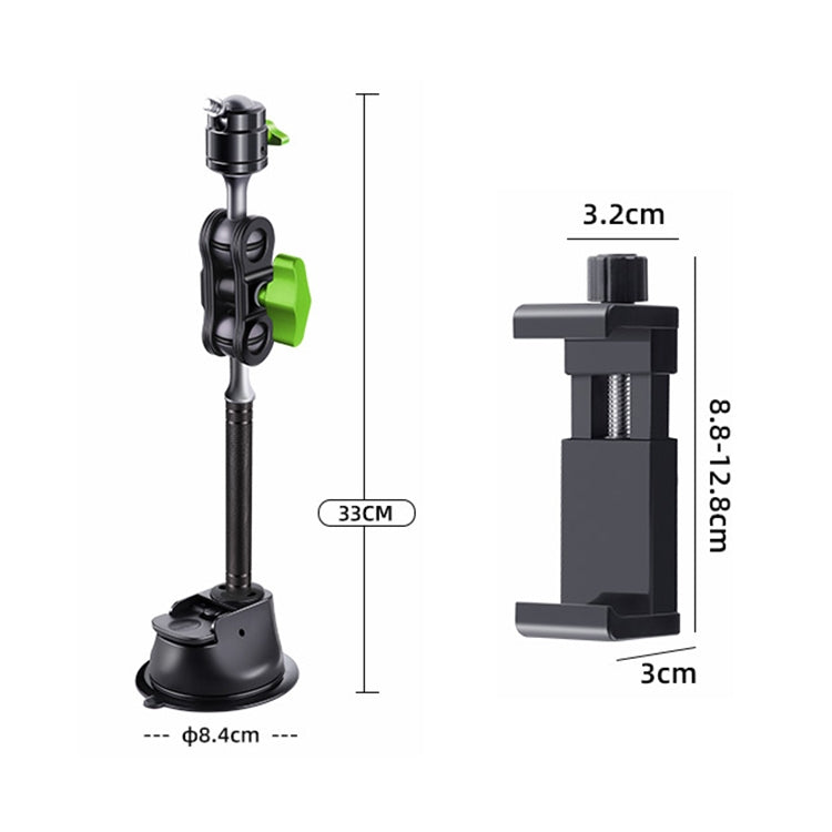 Single Suction Cup Pea Clamp Arm Holder 33cm with Knob Phone Clamp - Car Holders by PMC Jewellery | Online Shopping South Africa | PMC Jewellery | Buy Now Pay Later Mobicred