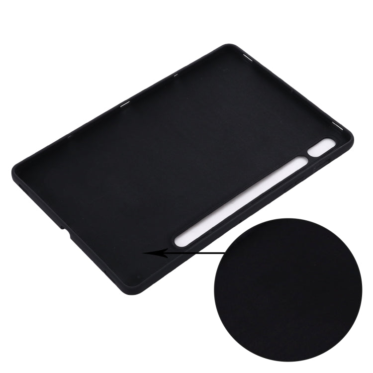 For Samsung Galaxy Tab S10 FE / S9 FE Pure Color Liquid Silicone Shockproof Tablet Case(Black) - Galaxy Tab S9 FE by PMC Jewellery | Online Shopping South Africa | PMC Jewellery | Buy Now Pay Later Mobicred