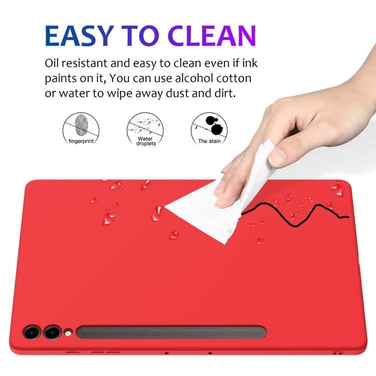 For Samsung Galaxy Tab S9+ Pure Color Liquid Silicone Shockproof Tablet Case(Red) - free shipping - PMC TechLife - Order now!