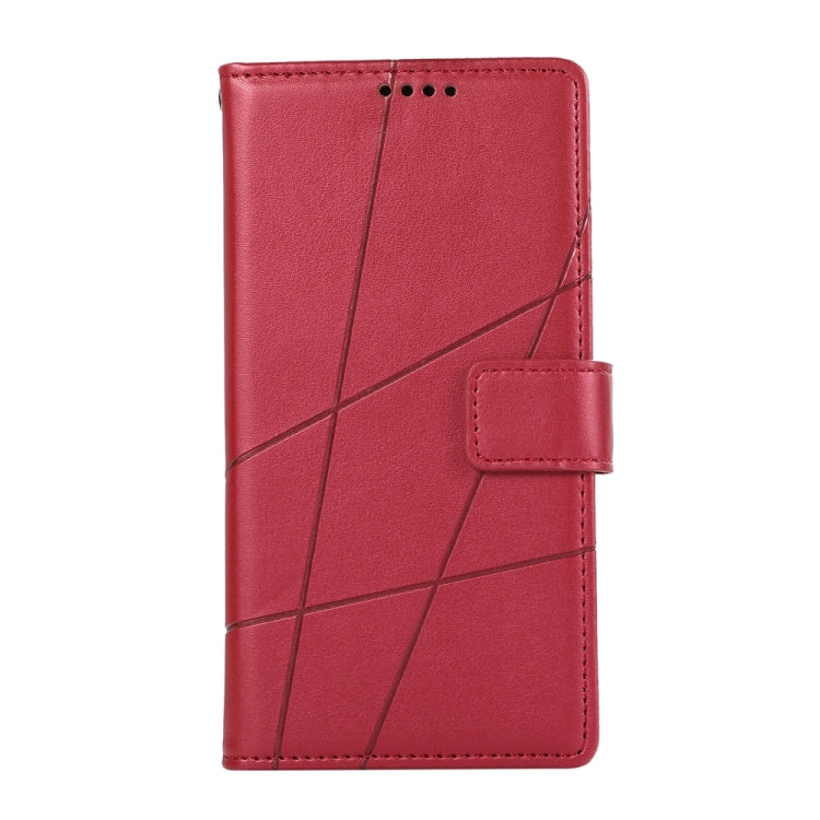 For Google Pixel 9 PU Genuine Leather Texture Embossed Line Phone Case(Red) - Google Cases by PMC TechLife | Online Shopping South Africa | PMC TechLife | Buy Now Pay Later Mobicred