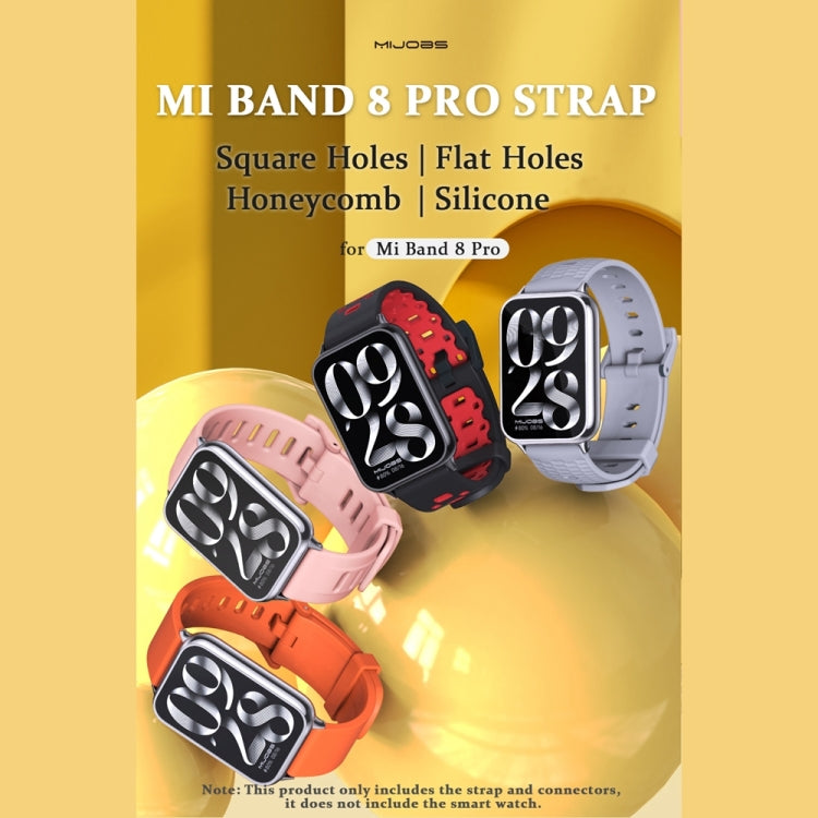 For Xiaomi Smart Band 9 Pro / 8 Pro Mijobs Silicone Breathable Watch Band(Wine Red+Silver) - free shipping - PMc TechLife - Order now!