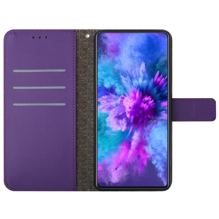 For iPhone 16e Rhombic Grid Texture Leather Phone Case(Purple) - iPhone 16e Cases by PMC TechLife | Online Shopping South Africa | PMC TechLife | Buy Now Pay Later Mobicred
