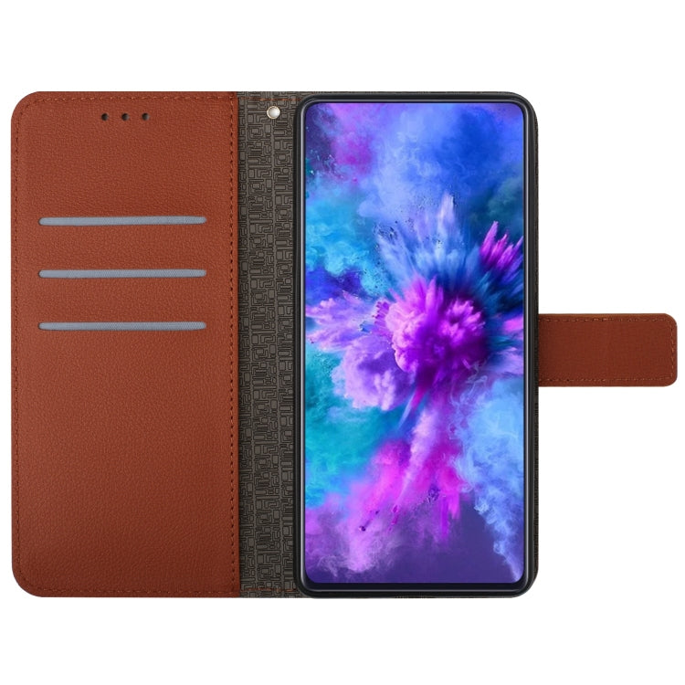 For iPhone 16e Rhombic Grid Texture Leather Phone Case(Brown) - iPhone 16e Cases by PMC TechLife | Online Shopping South Africa | PMC TechLife | Buy Now Pay Later Mobicred