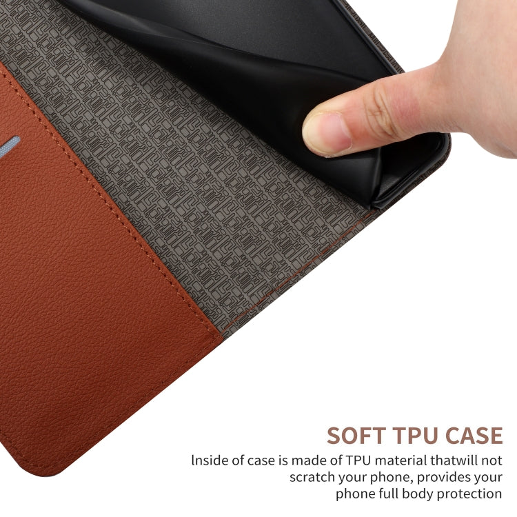 For iPhone 16e Rhombic Grid Texture Leather Phone Case(Brown) - iPhone 16e Cases by PMC TechLife | Online Shopping South Africa | PMC TechLife | Buy Now Pay Later Mobicred