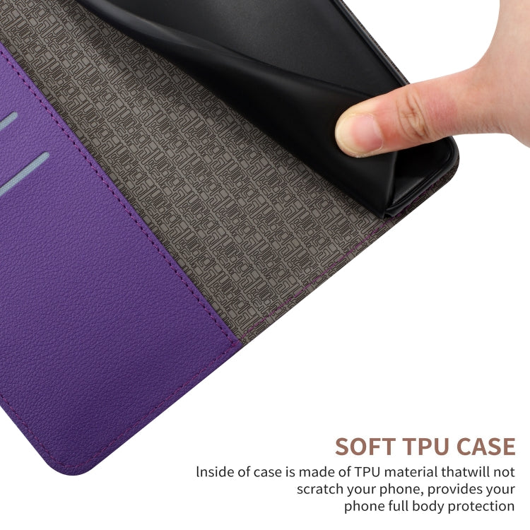 For iPhone 16 Pro Max Rhombic Grid Texture Leather Phone Case(Purple) - iPhone 16 Pro Max Cases by PMC TechLife | Online Shopping South Africa | PMC TechLife | Buy Now Pay Later Mobicred