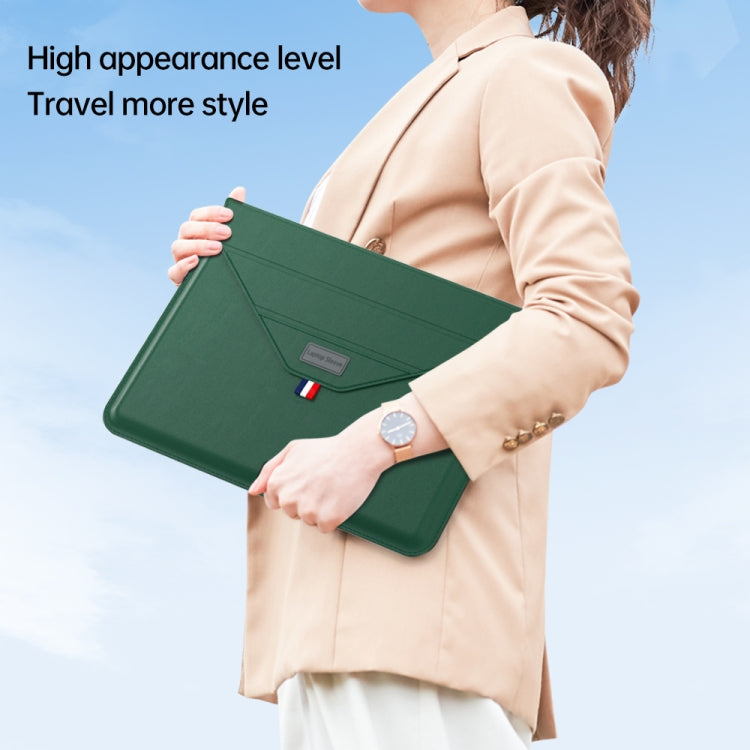 For 13/14 inch Envelope Holder Laptop Sleeve Bag(Brown) - 14.1 inch by PMC TechLife | Online Shopping South Africa | PMC TechLife | Buy Now Pay Later Mobicred