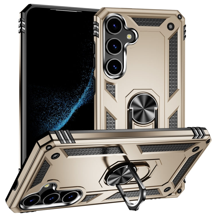 For Samsung Galaxy S24 5G Shockproof TPU + PC Phone Case(Gold) - Galaxy S24 5G Cases by PMC TechLife | Online Shopping South Africa | PMC TechLife