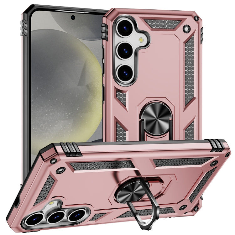 For Samsung Galaxy S25 5G Shockproof TPU + PC Phone Case(Rose Gold) - Galaxy S25 5G Cases by PMC Jewellery | Online Shopping South Africa | PMC Jewellery | Buy Now Pay Later Mobicred