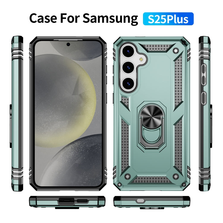 For Samsung Galaxy S25+ 5G Shockproof TPU + PC Phone Case(Dark Green) - Galaxy S25+ 5G Cases by PMC Jewellery | Online Shopping South Africa | PMC Jewellery | Buy Now Pay Later Mobicred