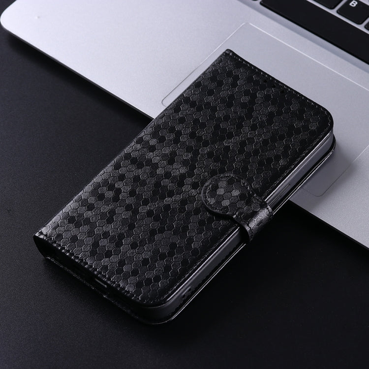 For Honor Magic6 Pro Honeycomb Dot Texture Leather Phone Case(Black) - Honor Cases by PMC Jewellery | Online Shopping South Africa | PMC Jewellery | Buy Now Pay Later Mobicred