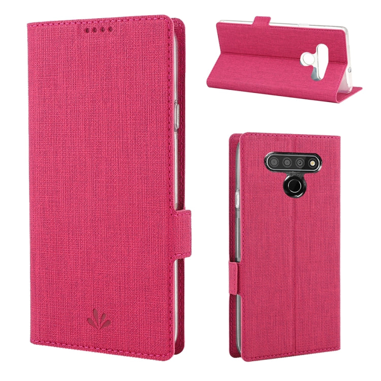 For LG Stylo 6 ViLi Side Button Magnetic Suction Type Shockproof TPU + PU Horizontal Flip Protective Case with Card Slot & Holder & Wallet(Rose Red) - LG by ViLi | Online Shopping South Africa | PMC Jewellery | Buy Now Pay Later Mobicred