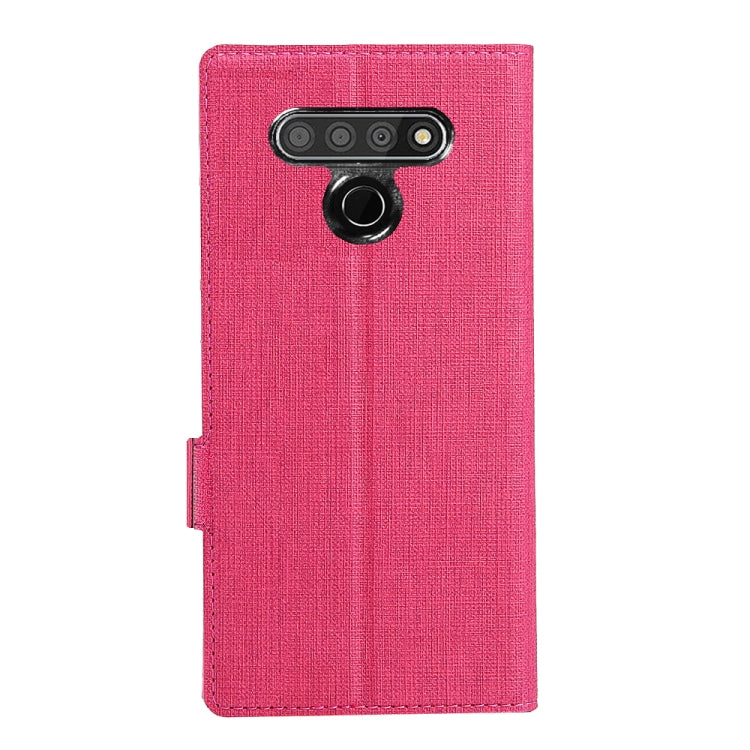 For LG Stylo 6 ViLi Side Button Magnetic Suction Type Shockproof TPU + PU Horizontal Flip Protective Case with Card Slot & Holder & Wallet(Rose Red) - LG by ViLi | Online Shopping South Africa | PMC Jewellery | Buy Now Pay Later Mobicred