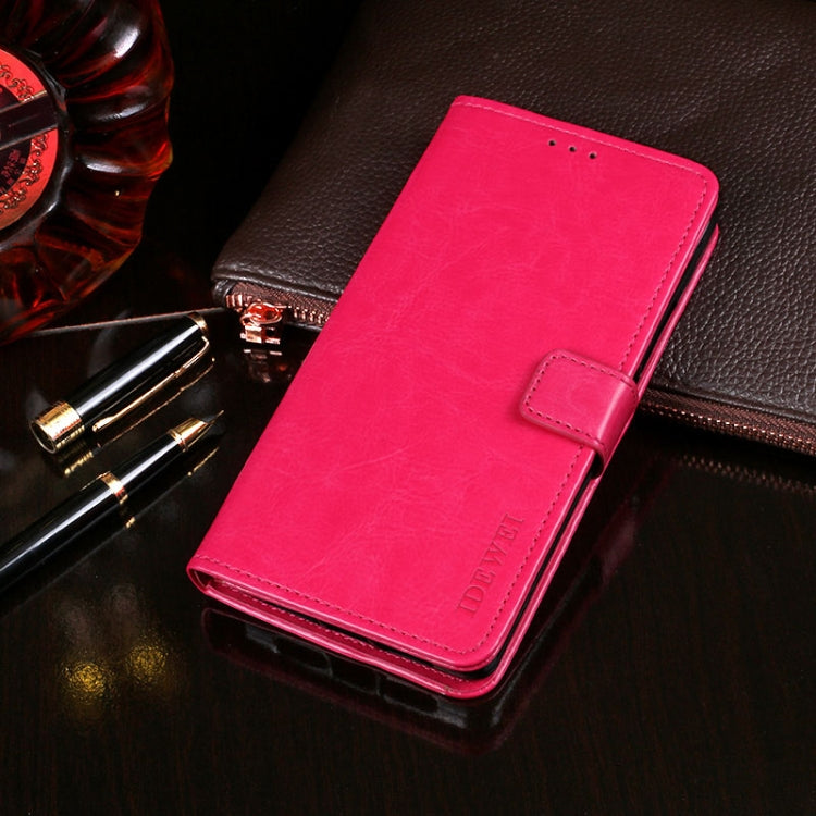 For DOOGEE X95 idewei Crazy Horse Texture Horizontal Flip Leather Case with Holder & Card Slots & Wallet(Rose Red) - More Brand by idewei | Online Shopping South Africa | PMC Jewellery | Buy Now Pay Later Mobicred