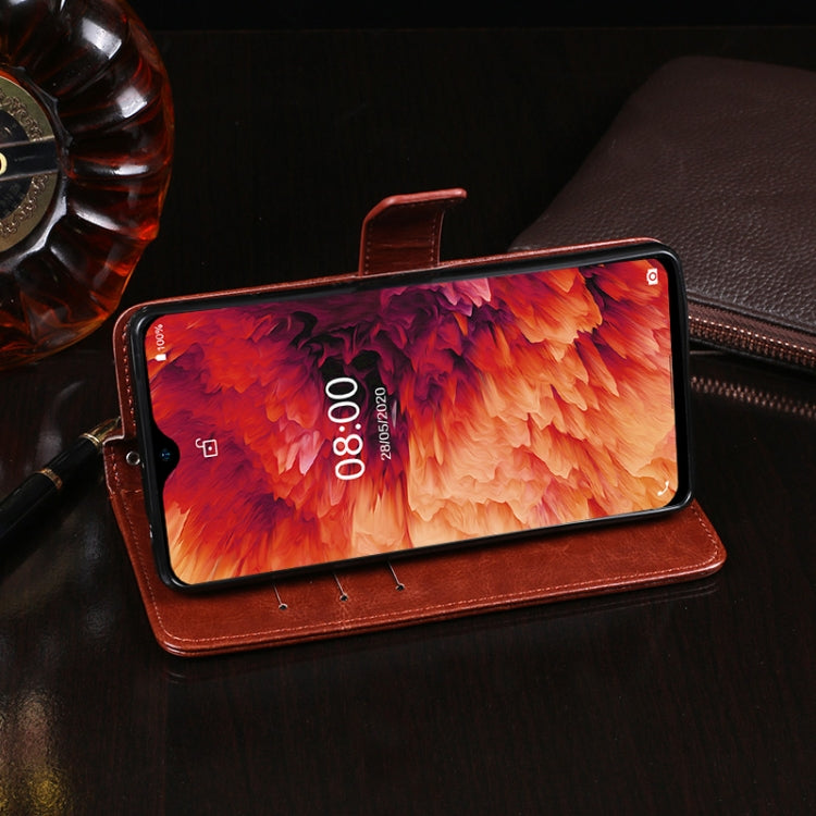 For Ulefone Note 8P idewei Crazy Horse Texture Horizontal Flip Leather Case with Holder & Card Slots & Wallet(Brown) - Ulefone Cases by idewei | Online Shopping South Africa | PMC Jewellery | Buy Now Pay Later Mobicred