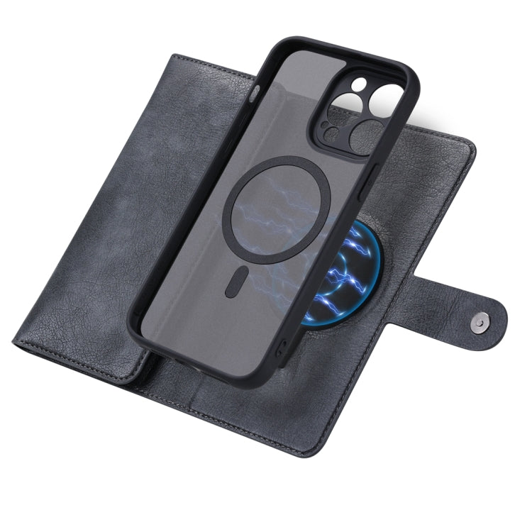 For iPhone 14 Plus ViLi GV Series MagSafe Magnetic Zipper Leather Phone Case(Black) - iPhone 14 Plus Cases by ViLi | Online Shopping South Africa | PMC Jewellery | Buy Now Pay Later Mobicred