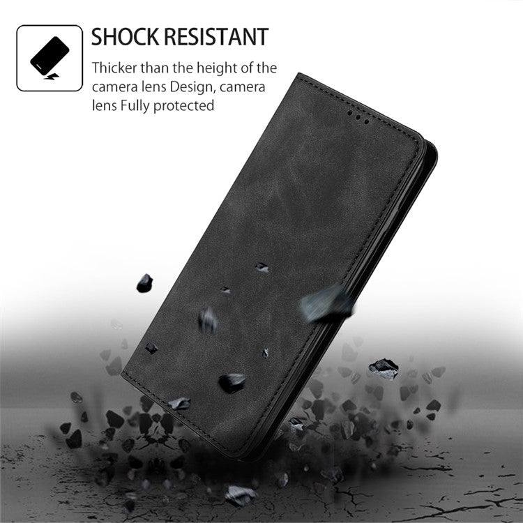 For OPPO A79 5G Skin Feel Magnetic Leather Phone Case(Black) - OPPO Cases by PMC TechLife | Online Shopping South Africa | PMC TechLife | Buy Now Pay Later Mobicred