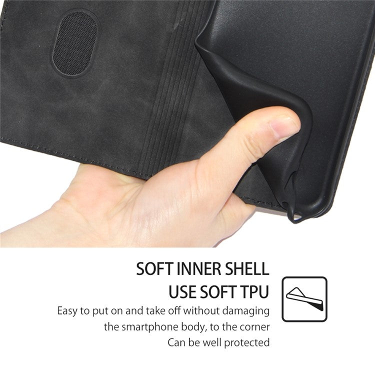 For OPPO A79 5G Skin Feel Magnetic Leather Phone Case(Black) - OPPO Cases by PMC TechLife | Online Shopping South Africa | PMC TechLife | Buy Now Pay Later Mobicred