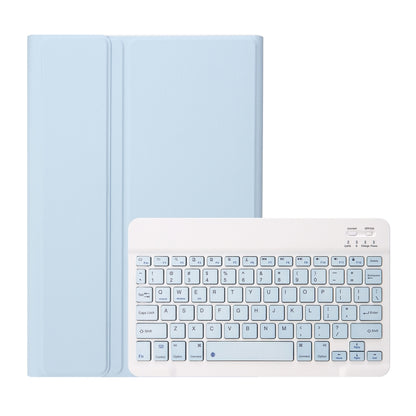 For Samsung Galaxy Tab A9+ X210/X215/X215 A09B Candy Color TPU Bluetooth Keyboard Leather Tablet Case with Pen Holder(Ice Blue) - Samsung Keyboard by PMC Jewellery | Online Shopping South Africa | PMC Jewellery