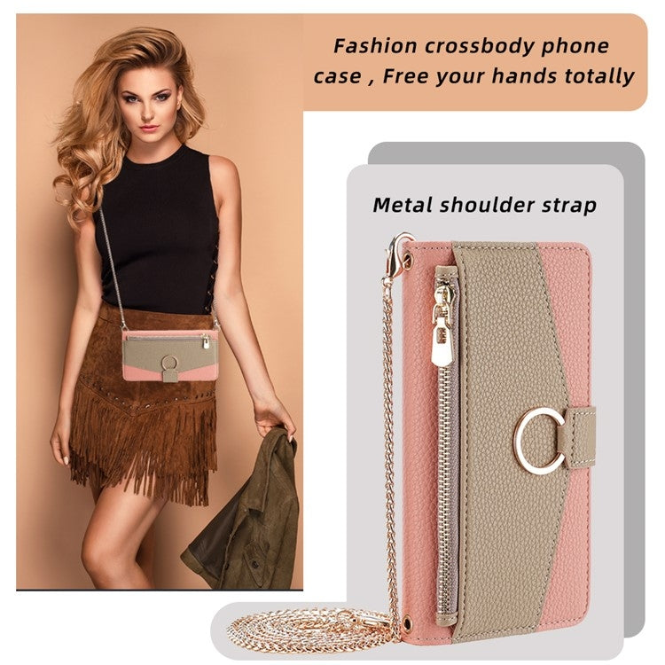 For OnePlus Ace 2 Pro Crossbody Litchi Texture Leather Phone Case(Pink) - OnePlus Cases by PMC TechLife | Online Shopping South Africa | PMC TechLife | Buy Now Pay Later Mobicred