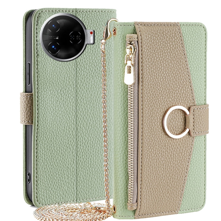For Tecno Camon 30 Pro 5G Crossbody Litchi Texture Leather Phone Case(Green) - Tecno Cases by PMC TechLife | Online Shopping South Africa | PMC TechLife | Buy Now Pay Later Mobicred