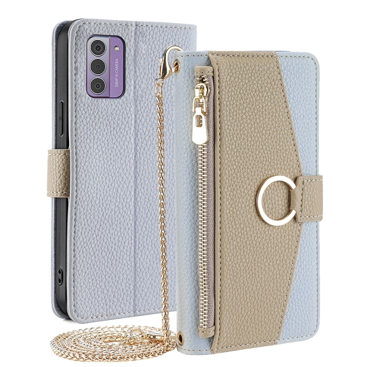 For Nokia G42 5G Crossbody Litchi Texture Leather Phone Case(Blue) - free shipping - PMC TechLife - Order now!