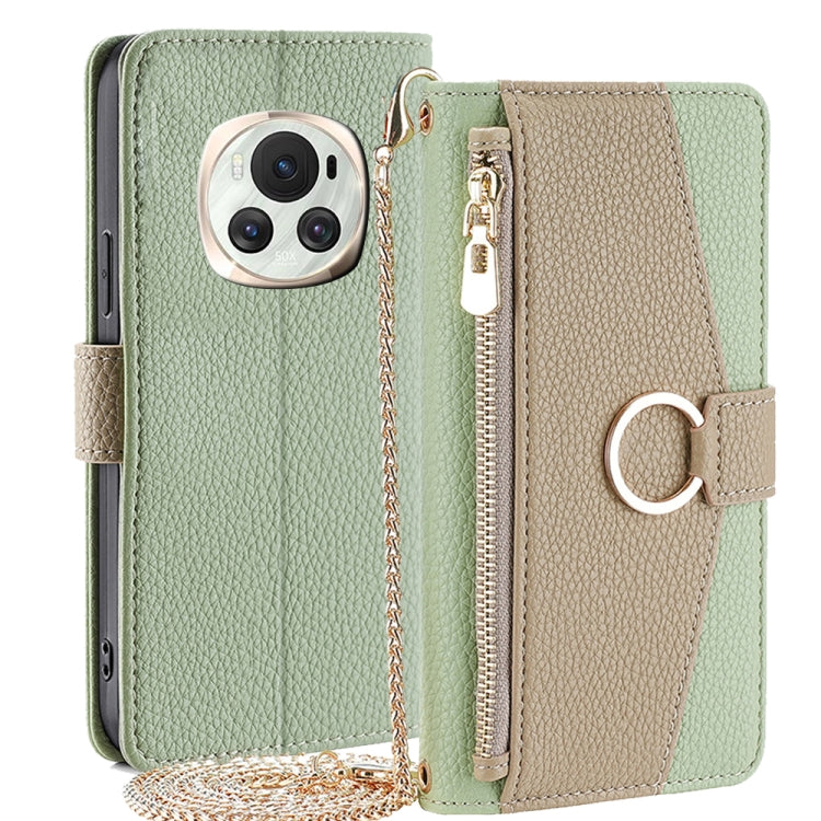 For Honor Magic6 5G Crossbody Litchi Texture Leather Phone Case(Green) - Honor Cases by PMC TechLife | Online Shopping South Africa | PMC TechLife | Buy Now Pay Later Mobicred