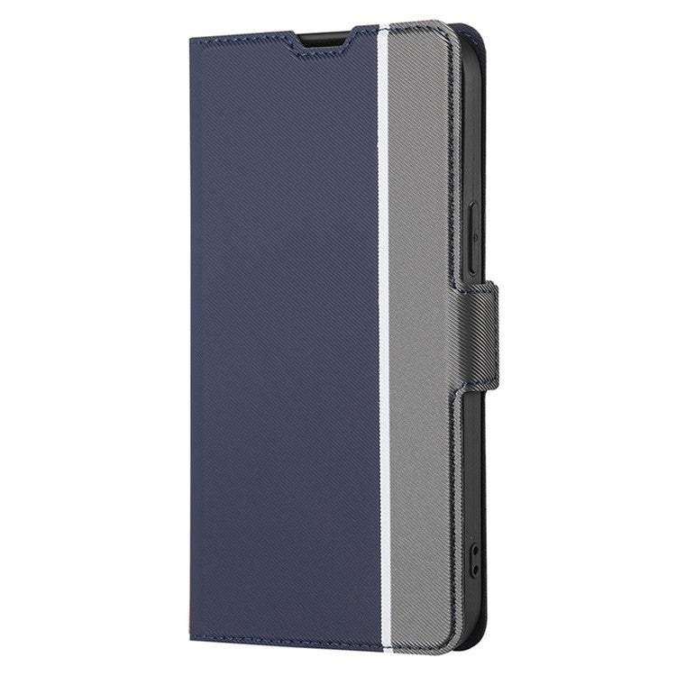 For Motorola Edge 5G 2024 Twill Texture Side Button Leather Phone Case(Blue) - Motorola Cases by PMC Jewellery | Online Shopping South Africa | PMC Jewellery | Buy Now Pay Later Mobicred
