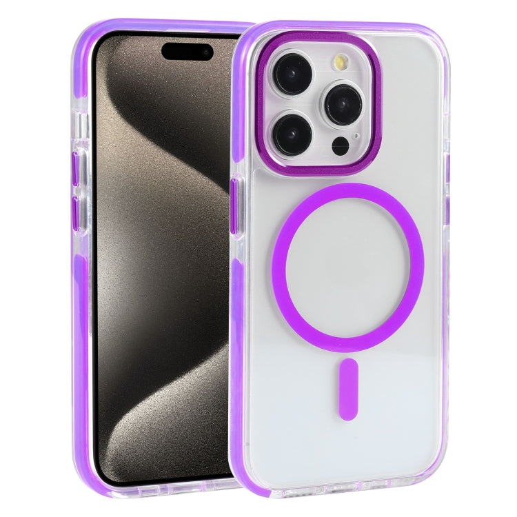 For iPhone 15 Pro Max Mutural Cushion Series MagSafe Magnetic Phone Case(Purple) - iPhone 15 Pro Max Cases by Mutural | Online Shopping South Africa | PMC Jewellery