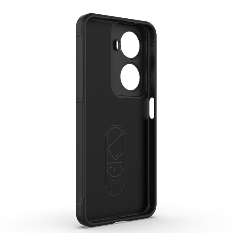 For Huawei nova 11 SE Magic Shield TPU + Flannel Phone Case(Grey) - Huawei Cases by PMC TechLife | Online Shopping South Africa | PMC TechLife | Buy Now Pay Later Mobicred