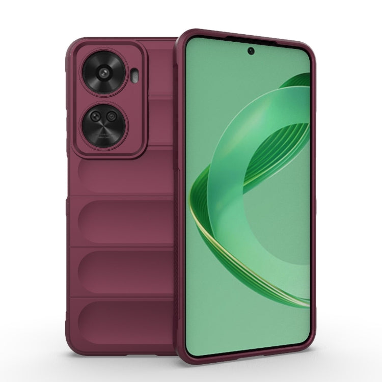 For Huawei nova 11 SE Magic Shield TPU + Flannel Phone Case(Wine Red) - Huawei Cases by PMC Jewellery | Online Shopping South Africa | PMC Jewellery | Buy Now Pay Later Mobicred