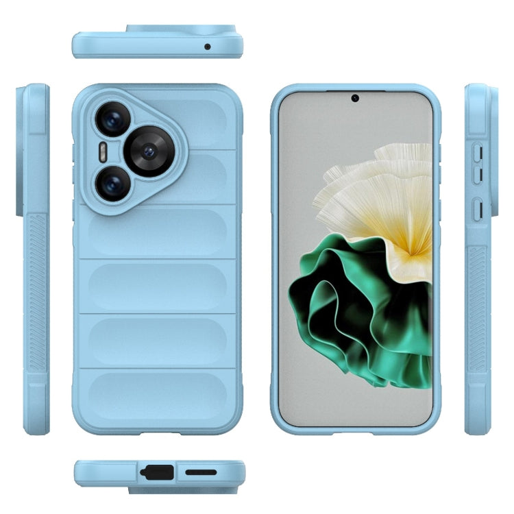 For Huawei Pura 70 Magic Shield TPU + Flannel Phone Case(Light Blue) - Huawei Cases by PMC Jewellery | Online Shopping South Africa | PMC Jewellery | Buy Now Pay Later Mobicred