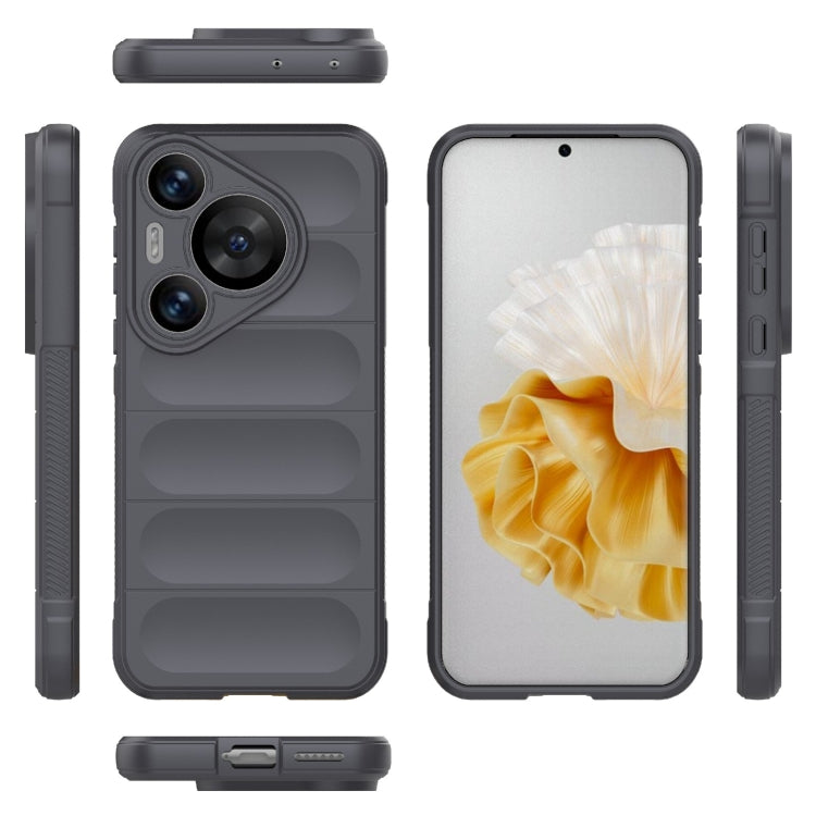 For Huawei Pura 70 Pro / 70 Pro+ Magic Shield TPU + Flannel Phone Case(Dark Grey) - Huawei Cases by PMC TechLife | Online Shopping South Africa | PMC TechLife | Buy Now Pay Later Mobicred