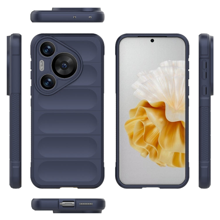 For Huawei Pura 70 Pro / 70 Pro+ Magic Shield TPU + Flannel Phone Case(Dark Blue) - Huawei Cases by PMC Jewellery | Online Shopping South Africa | PMC Jewellery | Buy Now Pay Later Mobicred