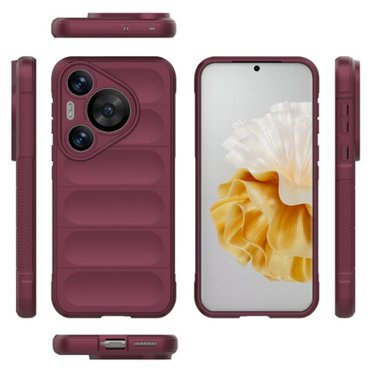 For Huawei Pura 70 Pro / 70 Pro+ Magic Shield TPU + Flannel Phone Case(Wine Red) - Huawei Cases by PMC Jewellery | Online Shopping South Africa | PMC Jewellery | Buy Now Pay Later Mobicred