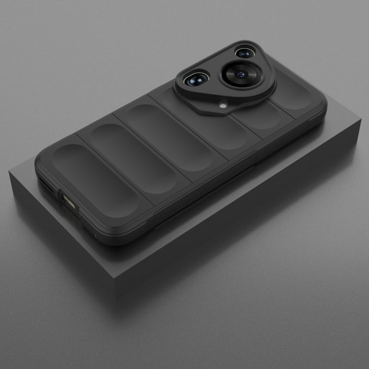 For Huawei Pura 70 Ultra Magic Shield TPU + Flannel Phone Case(Black) - Huawei Cases by PMC TechLife | Online Shopping South Africa | PMC TechLife | Buy Now Pay Later Mobicred