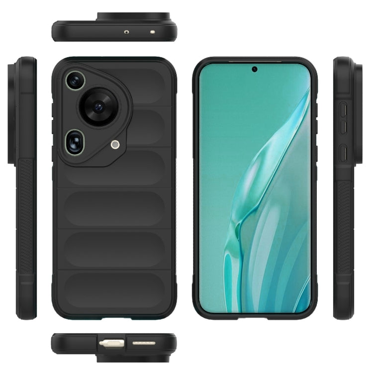 For Huawei Pura 70 Ultra Magic Shield TPU + Flannel Phone Case(Black) - Huawei Cases by PMC TechLife | Online Shopping South Africa | PMC TechLife | Buy Now Pay Later Mobicred